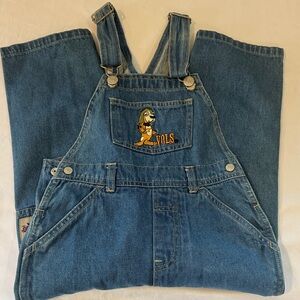Vintage UT Vols Tennessee Joe College Denim Snap Overalls Boys 3T 4T